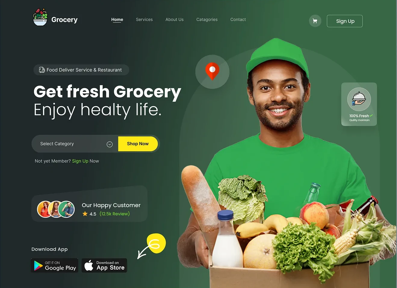 Organic grocery store e-commerce